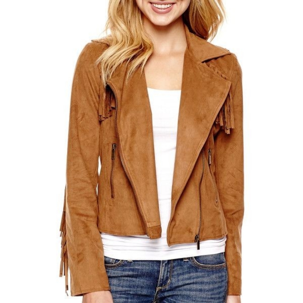 Arizona Fringed Suede Moto Jacket